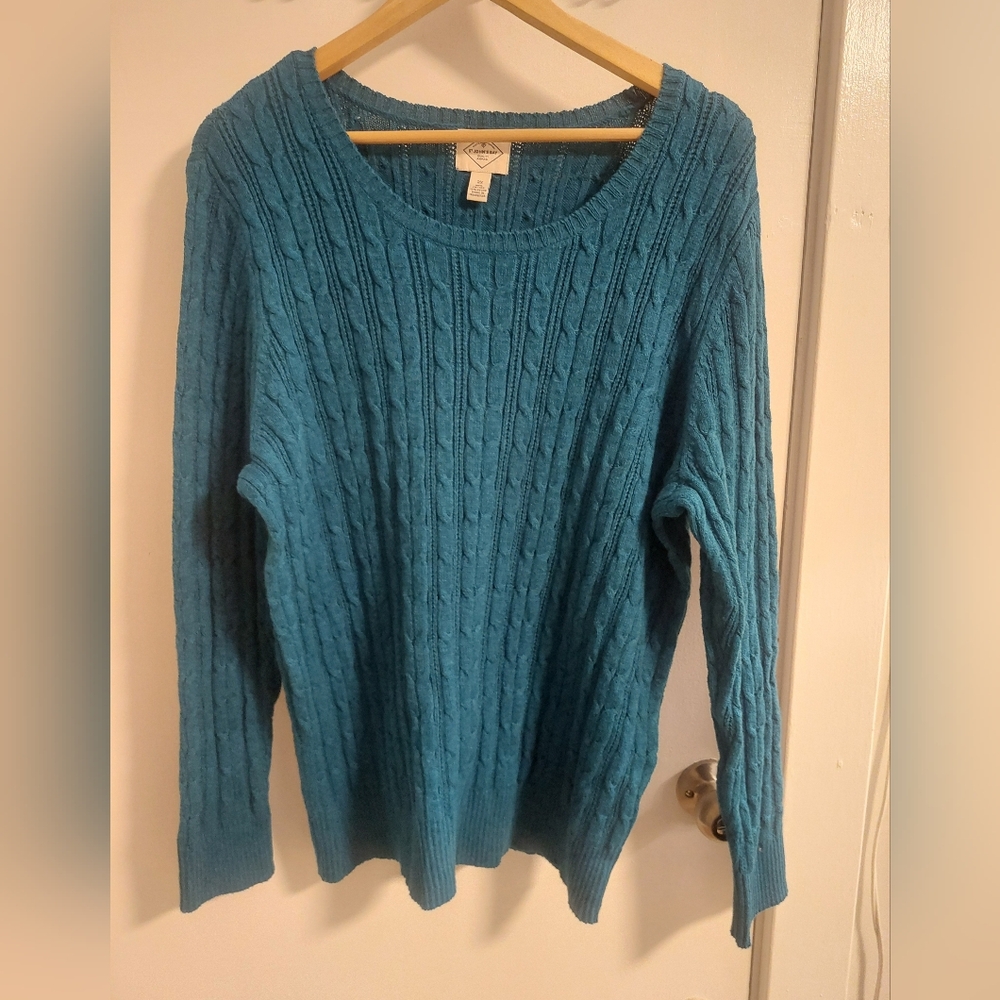 St. John's Bay Blue Cable Knit Sweater